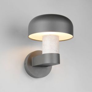 Trio Lighting Applique d'extérieur Fraser, gris/aspect béton, aluminium, IP54, E27