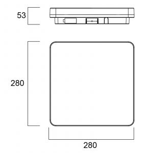 Sylvania Start Surface Plafonnier LED 28cm x 28cm