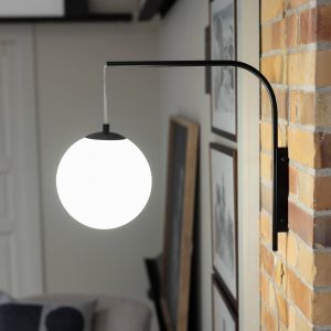 Markslöjd Applique murale Dione, noir/blanc, hauteur 40 cm, fiche