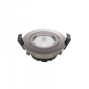 Sigor LED Spot à encastrer au plafond Diled, Ø 8,5cm, 6 W, Dim-To-Warm, chrome