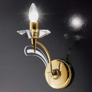 Metallux Applique ICARO 1 lampe, avec verre cristal, or