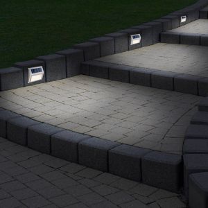 Näve Applique d'extérieur LED solaire 5282104, acier inoxydable, lot de 4, IP44