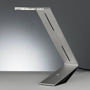 TECNOLUMEN Flad - lampe à poser LED grise argentée