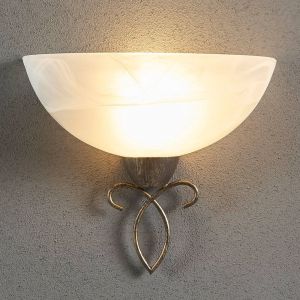 Lindby, applique murale Mohija, 25 cm, noir/or, verre, E27