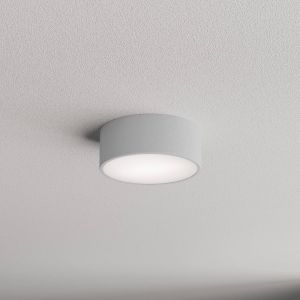 TEMAR LIGHTING Plafonnier Cleo 200, gris, capteur, IP54, Ø 20 cm, métal