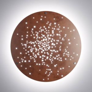 Fabbian Lens applique LED &Oslash; 90&nbsp;cm rouille