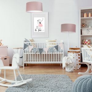 Maco Design Suspension Rosabelle, cylindre rose &agrave; 1 lampe &Oslash;50cm