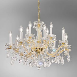 KOLARZ Maria Louise lustre, doré 24 ct, 12 lampes