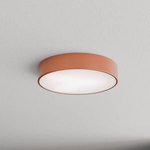TEMAR LIGHTING Plafonnier Cleo 400, cuivre, détecteur, IP54, Ø 40 cm, métal