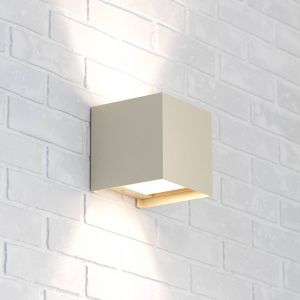 MCJ Applique murale Zuza 2, crème, métal, quatre ailes, 10 cm, G9
