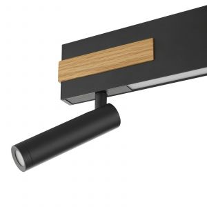 Brilliant Spot pour plafond LED Streamline, longueur 60 cm, noir, à 2 lampes