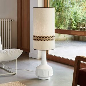 MARKET SET Lampadaire Jimmy, hauteur 121 cm Céramique, bordure à motifs