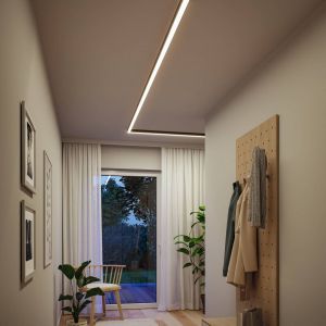 Réglette lumineuse LED Paulmann Linion, noire, angle 90°, 3 000 K