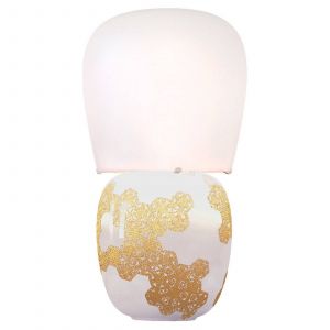 lampe à poser kdln Hive, blanche, hauteur 47 cm Céramique/verre