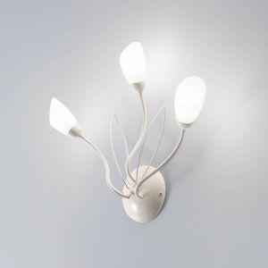 Jupiter Applique murale Gloriosa, crème, verre, à 3 lampes