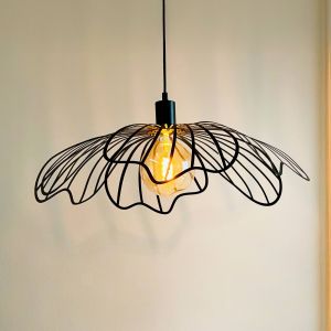 Dyberg Larsen suspension BLUMEN, noir mat, Ø 60 cm