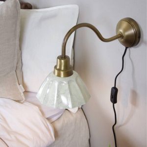 PR Home Applique murale Ester, blanc naturel, saillie 34 cm, métal