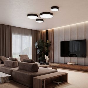 TEMAR LIGHTING Plafonnier Cleo 200, blanc, capteur, IP20, &Oslash; 20 cm, E27