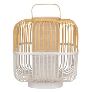 Forestier Bamboo Square M lampe à poser blanche