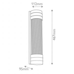 Quintiesse Applique murale WILLARD, laiton vieilli, hauteur 47 cm M&eacute;tal/verre 2x E14