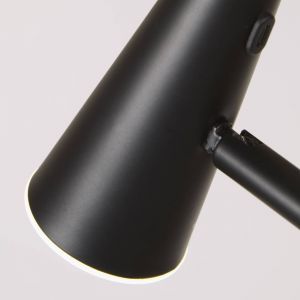 Searchlight Lampadaire LED rechargeable 10450BK, noir, hauteur 151 cm, métal