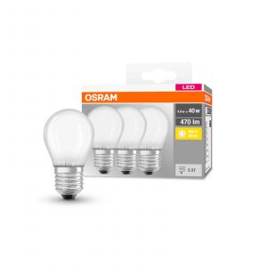 OSRAM goutte LED E27 P40 4W 2 700K 470lm mate x3