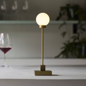 Northern Lampe à poser LED rechargeable Snowball couleur laiton 2700 K