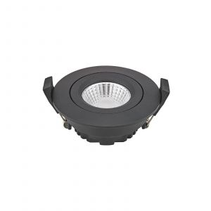 Sigor LED Spot à encastrer au plafond Diled, Ø 8,5 cm, 6 W, 3.000 K, noir