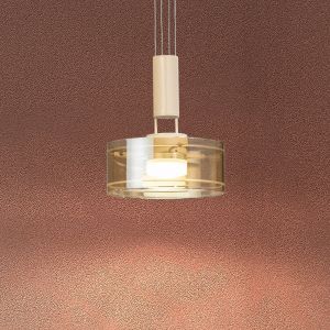 FISCHER & HONSEL Suspension LED LAVIN, sable/ambre, &Oslash; 19 cm, m&eacute;tal/verre &agrave; intensit&eacute; variable