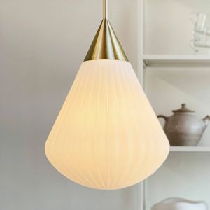 Dyberg Larsen suspension Ballon, Ø 33 cm blanc/couleur laiton