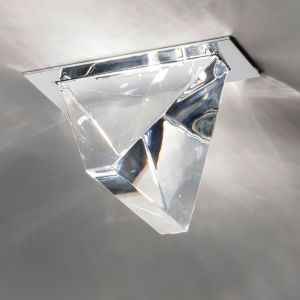Fabbian Tripla - plafonnier encastré LED alu