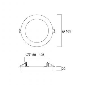 Sylvania Plafonnier LED START 5 en 1, blanc, &Oslash; 17 cm, CCT, &agrave; intensit&eacute; variable