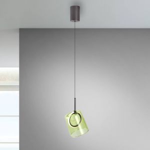 Paul Neuhaus Suspension LED Zula, vert, &Oslash; 15 cm, verre