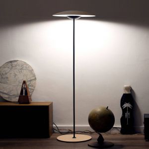 MARSET Ginger P Lampe sur pied LED à intensité variable chêne/blanc