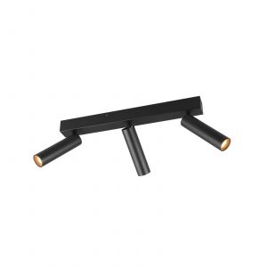 Trio Lighting Spot pour plafond LED Ambala, 3 lampes, noir, métal, CCT, intensité