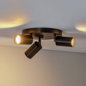 Argon Spot pour plafond Sado, 3 lampes, anthracite, acier, réglable