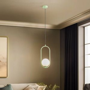 Jupiter Suspension Samba, à 1 lampe, vert/blanc