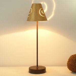 Holländer Élégante lampe à poser Schneckenhut Gold en fer