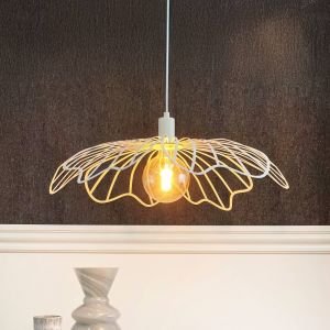 Dyberg Larsen suspension BLUMEN, blanc perlé, Ø 60 cm, métal