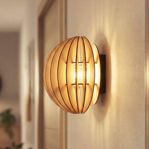 MCJ Applique murale Clay, &Oslash; 23 cm, contreplaqu&eacute; de bouleau, affleurante, E27