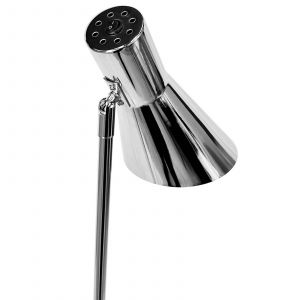 Dyberg Larsen Lampadaire DL12, chrome, hauteur 139 cm, métal
