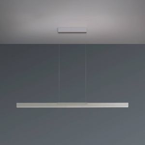Suspension LED Bopp Nano 2.0, longueur 140 cm, couleur aluminium