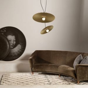 Karman Gonzaga suspension LED, Ø 59 cm, laiton