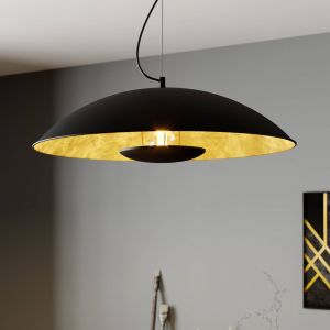 Lindby suspension Emilienne, noir, doré, Ø 60 cm