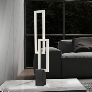 Mantra Iluminación Lampe à poser LED Mural angulaire, blanc