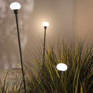 Lampe sur piquet LED Karman MINUIT, hauteur 210 cm, noir, IP65