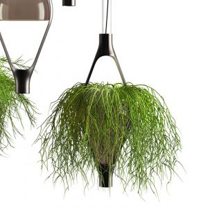 kdln Suspension LED Viceversa, verre gris, à 1 lampe
