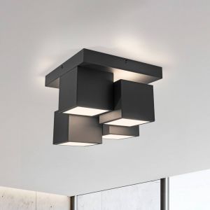 JUST LIGHT. GmbH JUST LIGHT. Plafonnier LED Tetris, fer, 3000 K, noir