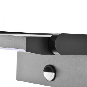 Applique murale LED CMD 9081, capteur, anthracite, 21 cm, CCT, IP54