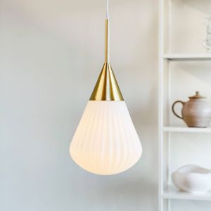 Dyberg Larsen suspension Ballon, Ø 21 cm blanc/couleur laiton